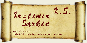 Krstimir Šarkić vizit kartica
